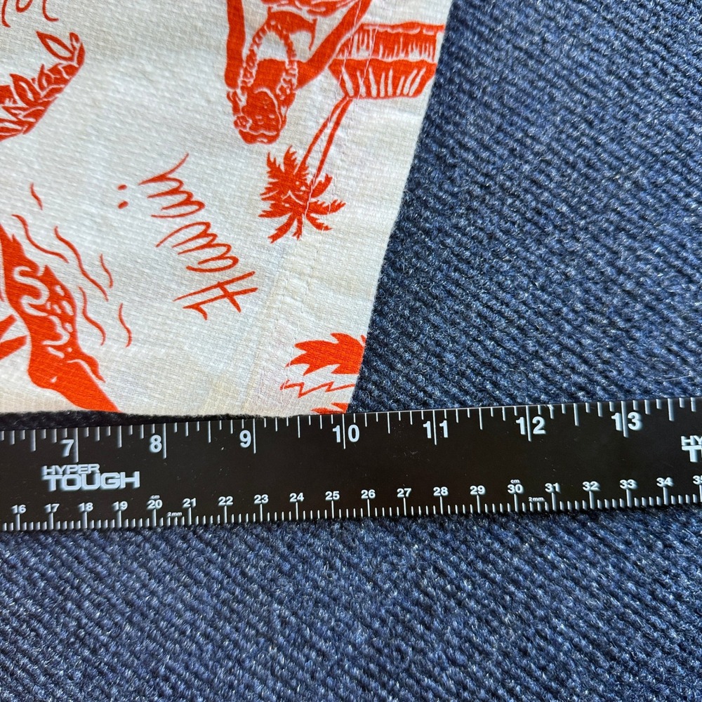 Ocean Pacific OP Mens Hawaiian Print Cotton Shorts Orange Cream Large Waikiki - Picture 5 of 7